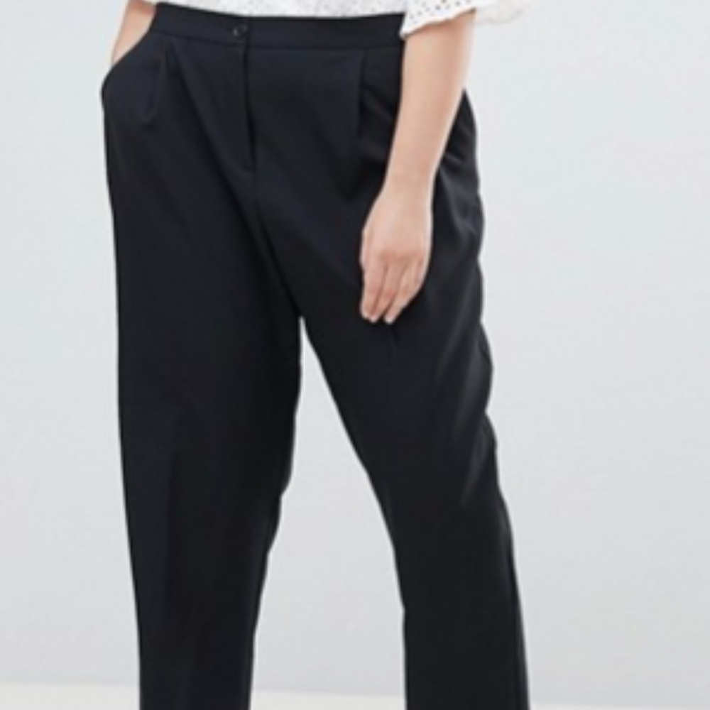 ASOS DESIGN Curve elasticated clean tapered pants
